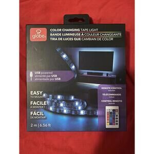 Globe LED Color Changing Tape Light 2m 6.56 Ft Living Room Bedroom TV Gaming PC